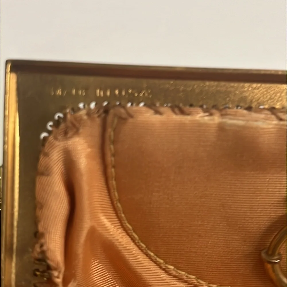 Whiting and Davis Vintage Made in USA Brass Mesh Kisslock Change Purse Wallet